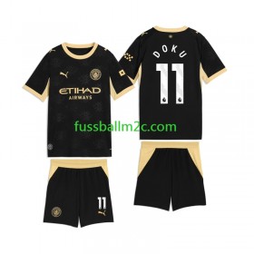 Fußballtrikots Manchester City Jeremy Doku 11 Kinder Auswärts Trikotsatz 2026-2027